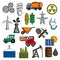 Industry and energy icons set
