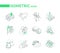 Industry and environment - line colorful isometric icons set