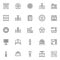 Industry factory outline icons set