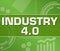 Industry Four Point Zero Green Technology Background Square