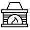 Industry furnace icon outline vector. Gas burning