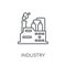 Industry linear icon. Modern outline Industry logo concept on wh