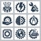 Industry and Manufacturing Icon Set