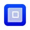Industry microchip icon blue vector