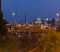 Industry Railroad Yard At Night