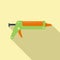 Industry silicone caulk gun icon flat vector. Glue tube