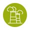 Industry smoke contamination alternative sustainable energy block line style icon