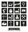 Industry square icons vector set