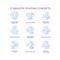 IT industry staffing blue gradient concept icons set
