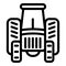 Industry tractor icon, outline style