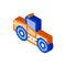 Industry Tractor Vehicle isometric icon vector illustration