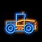 Industry Tractor Vehicle neon glow icon illustration