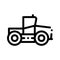 Industry Tractor Vehicle Vector Thin Line Icon