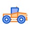 Industry Tractor Vehicle Vector Thin Line Icon