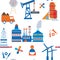 Industry and transport seamless pattern