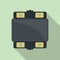 Industry voltage regulator icon flat vector. Power stabilizer