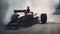 Indy 500 Car Braking on Track