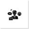 Ineffective communication glyph icon