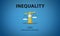 Inequality Imbalance Victims Prejudice Bias Concept