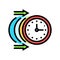 inertia time management color icon  illustration