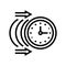inertia time management line icon vector illustration