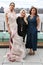 Ines Di Santo, Veronica Di Santo and model posing during the Ines Di Santo Spring 2020 bridal fashion presentation