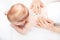 Infant back massage
