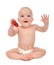 Infant child baby toddler holding red heart valentines