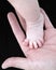 Infant foot on Father\'s hand