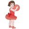 Infant girl ballet dancer