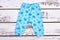 Infant kids blue printed trousers.