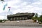 Infantry fighting vehicle, hoisted on pedestal on shore of Lake Komsomol - townspeople monument - combatants, local wars and arme