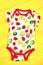 Infants fruit print soft bodysuit.