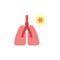 Infected lungs, coronavirus icon. Simple color vector elements of viral pandemic icons for ui and ux, website or mobile