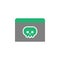 Infected, skull icon. Element of Cyber and Security icon for mobile concept and web apps. Detailed Infected, skull icon can be