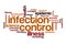 Infection control word cloud concept