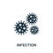 Infection icon. Monochrome simple Healthcare icon for templates, web design and infographics