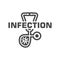 Infection icon, stethoscope icon