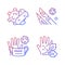 Infectious bio waste gradient linear vector icons set