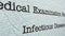 Infectious disease medical report