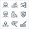 infectious pandemics line icons. linear set. quality vector line set such as dropper, information, keep distance, antiseptic,