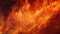 Inferno Blaze: Thick Fire Flames Illuminate the Dark Orange Abyss