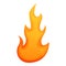 Inferno flame icon, cartoon style