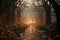 Inferno Unleashed: Devastating Forest Fire Engulfing Nature\\\'s Splendor. Generative AI