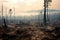 Inferno Unleashed: Devastating Forest Fire Engulfing Nature\\\'s Splendor. Generative AI