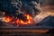 Inferno Unleashed: A Frightening Volcanic Eruption with Lava and Pyroclastic Cloud