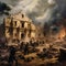 Inferno of Valor: Battle of the Alamo Engulfed in Flames