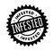 Infested rubber stamp