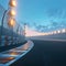 Infinite asphalt international race track depicted in immersive 3D rendering