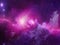 Infinite beautiful cosmos purple background with nebula, cluster of stars in outer space. Beauty of endless Universe filled stars.